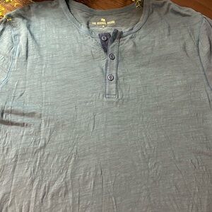 The Normal Brand Men's Slate Henley Short Sleeve Tee